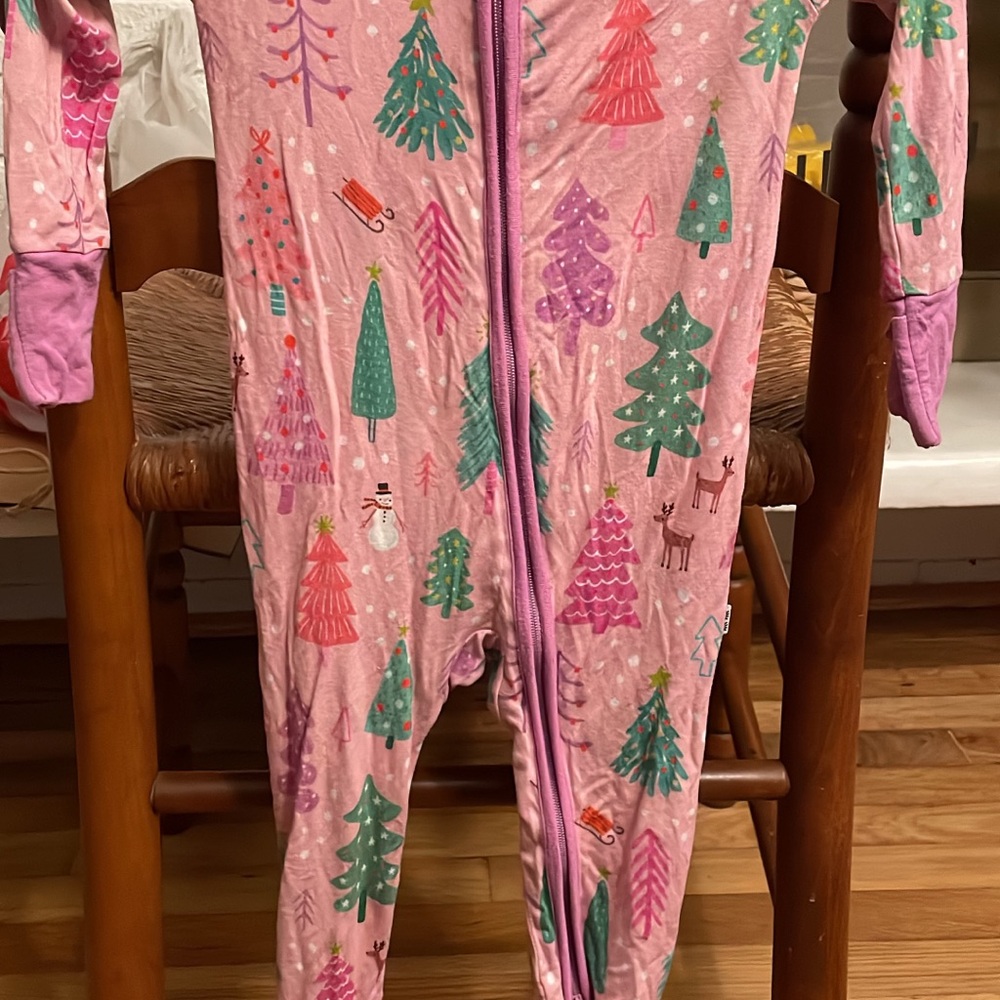 Pink and Green Kids One Piece Pajamas